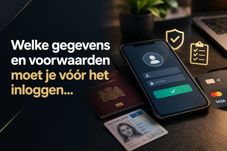 Welke gegevens en voorwaarden moet je vóór het inloggen controleren?